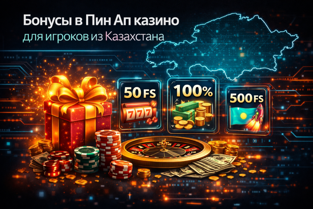 Бонусы в Пин Ап казино для игроков из Казахстана